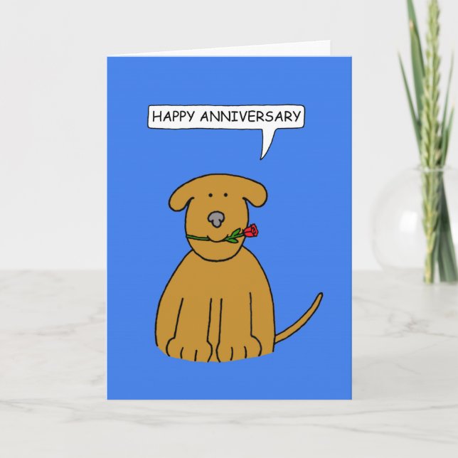 Tarjeta Aniversario feliz Personalizado cachorro (Anverso)