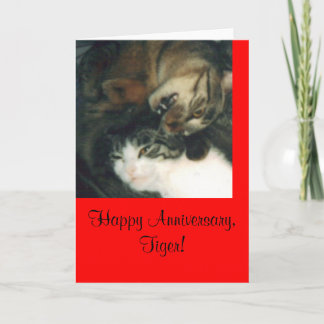 Tarjeta ¡Aniversario feliz, tigre!