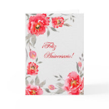 Aniversario Floral en Español ¡Feliz Aniversario!