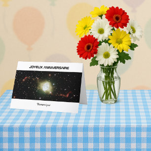 Tarjeta Aniversario francés tu astronomía de texto