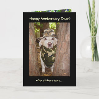Tarjeta Aniversario gracioso de la esposa de Hunter