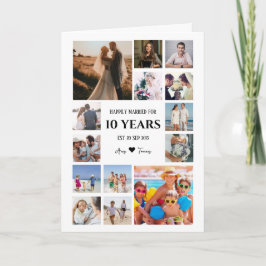 Tarjeta Aniversario histórico con foto de los nombres de p