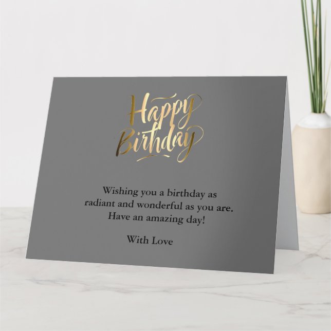 Tarjeta Aniversario luminoso y alegre (Anverso)