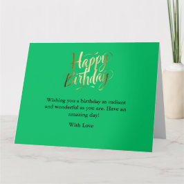 Tarjeta Aniversario luminoso y alegre