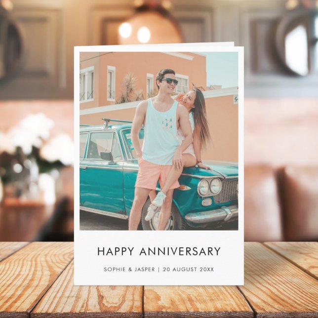 Tarjeta Aniversario moderno | Elegante foto Minimalista (Subido por el creador)