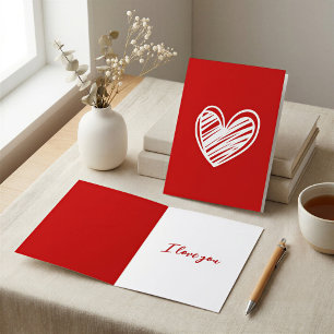 Tarjeta Aniversario moderno lindo Día de San Valentín de c