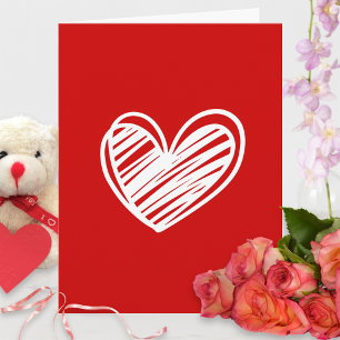 Tarjeta Aniversario moderno lindo Día de San Valentín de c