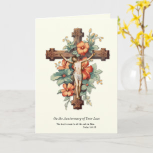 Tarjeta Aniversario Muerte Pérdida Amado Jesús Floral