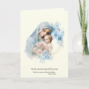 Tarjeta Aniversario Muerte Pérdida Jesús y María 