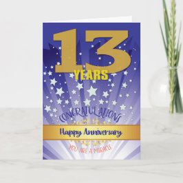 Tarjeta Aniversario número 13 de recuperación