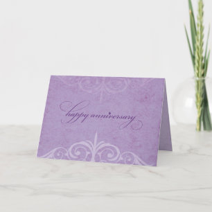 Tarjeta Aniversario para Celebración de Pareja Lavanda