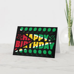 Tarjeta Aniversario patriótico de la bandera de Guyana