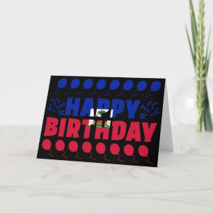 Tarjeta Aniversario patriótico de la bandera de Haití