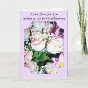 Tarjeta Aniversario Personalizado De Hermana Floral Y Espo