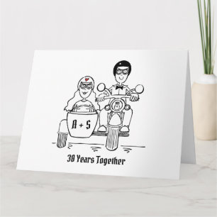Tarjeta Aniversario personalizado de la motocicleta y la s