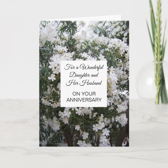 Tarjeta Aniversario personalizado del marido de la hija fl (Anverso)