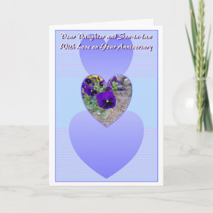 Tarjeta Aniversario Personalizado Esposo Hija Corazones