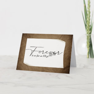 Tarjeta Aniversario por siempre en papel curvo