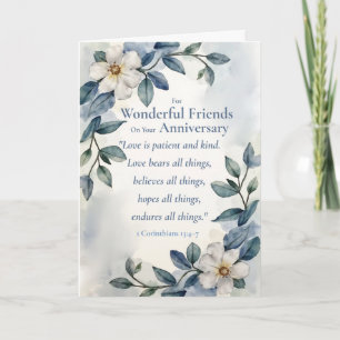 Tarjeta Aniversario Religioso de Amigos Escritura Amor