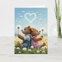 Aniversario Teddy Osos Con Corazón De Dandelion