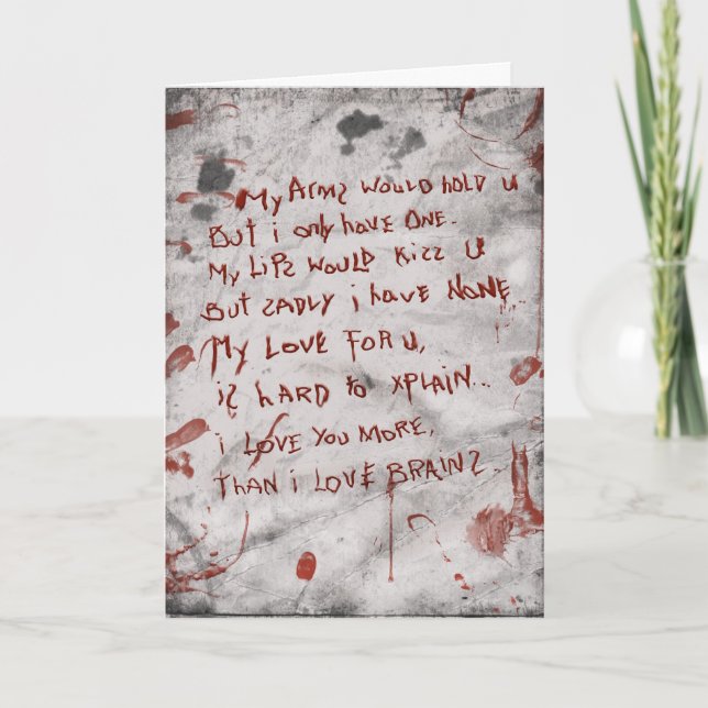 Tarjeta aniversario zombi (Anverso)