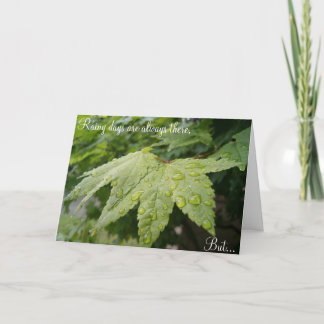 Tarjeta Aniversarios del día lluvioso