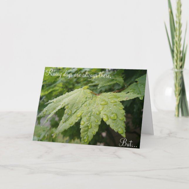Tarjeta Aniversarios del día lluvioso (Anverso)