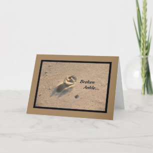 Tarjeta Ankle rota, arena de playa