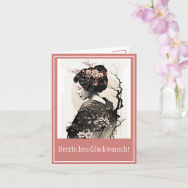 Tarjeta Anmutige japanische Geisha - 