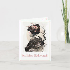 Tarjeta Anmutige japanische Geisha -