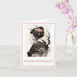 Tarjeta Anmutige japanische Geisha - 