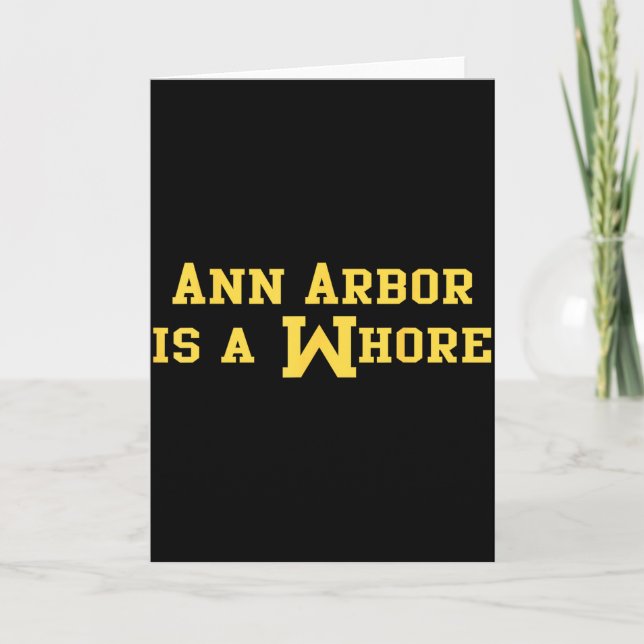 Tarjeta Ann Arbor es un dicho divertido de sarcasmo  (Anverso)