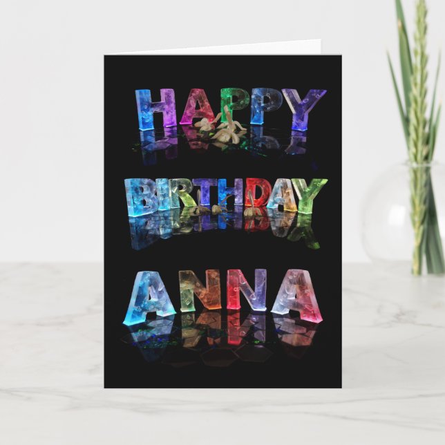 Tarjeta Anna de cumpleaños feliz (Anverso)