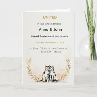 Tarjeta Anna & John – UNIDOS en Amor y Matrimonio