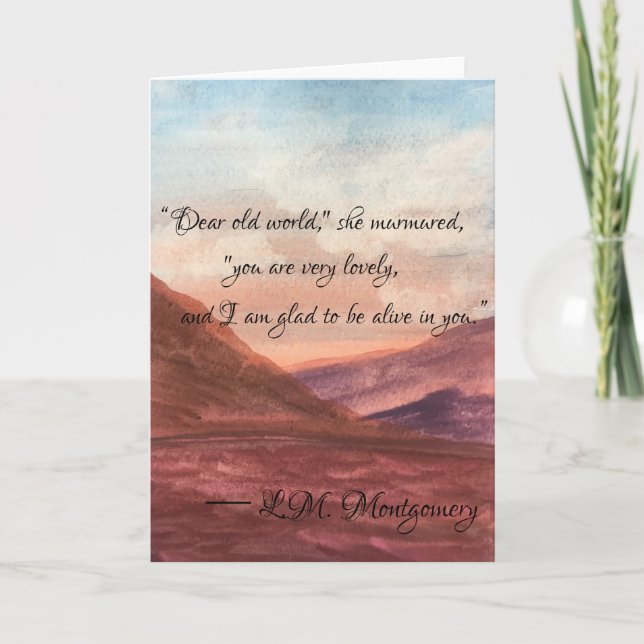 Tarjeta Anne de Green Gables Quote (Anverso)