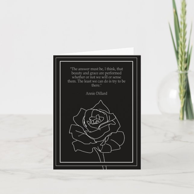 Tarjeta Annie Dillard de la cita (Anverso)