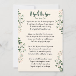 Tarjeta Annie Johnson Flint - 'Él da más gracia'