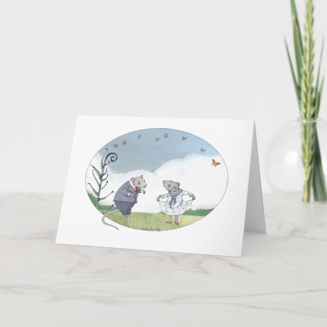 Tarjeta Anniversay Mice (Anverso)