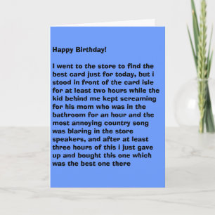Tarjeta Annoyed Birthday