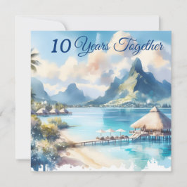 Tarjeta Año Aniversario Bora Bora Viajes de Polinesia Fran