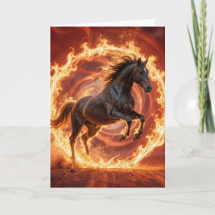 Tarjeta Año Chino Cumpleaños del Caballo de Fuego