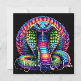 Tarjeta Año chino de la serpiente 2025