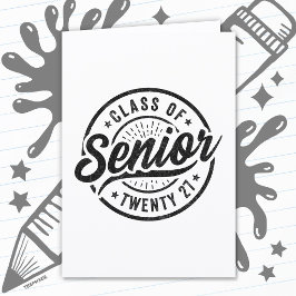 Tarjeta Año de graduación Escuela Retro Clase superior de 
