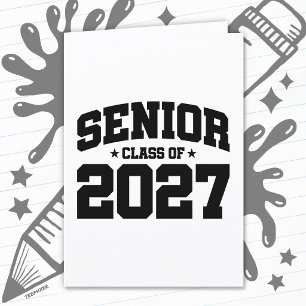 Tarjeta Año de Graduación Orgullo Escolar Clase Superior d