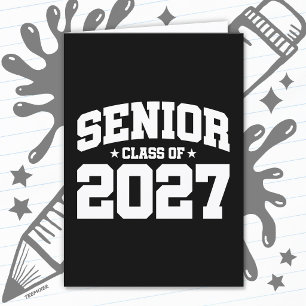 Tarjeta Año de graduación Orgullo escolar Clase superior d