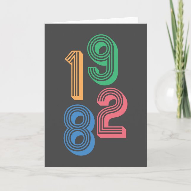 Tarjeta Año de nacimiento - 1982 - 40 cumpleaños (Anverso)