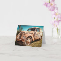 Año de nacimiento del viejo Rusty Car 1950 Feliz c