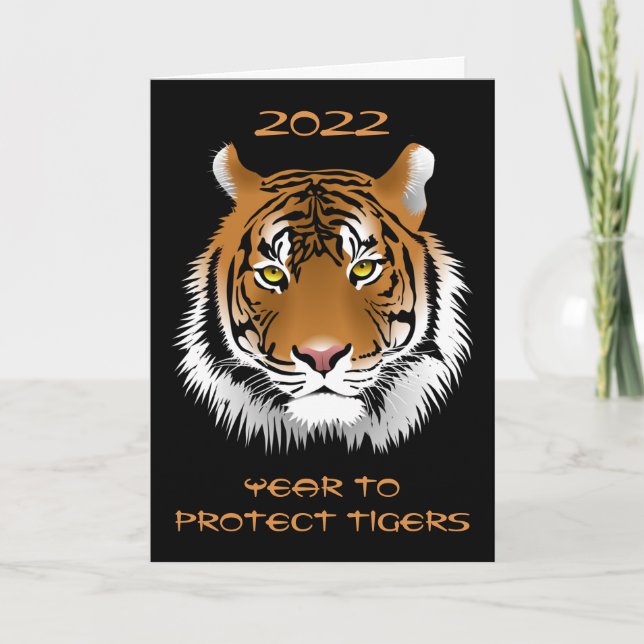 Tarjeta Año de protección de los tigres 2022 (Anverso)