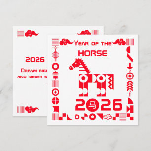 Tarjeta Año del Caballo 2026