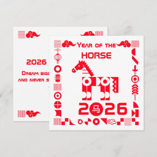 Tarjeta Año del Caballo 2026